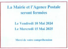 Affiche Mairie Agence postale